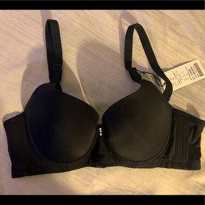 Black Jeweled Push Up Bra